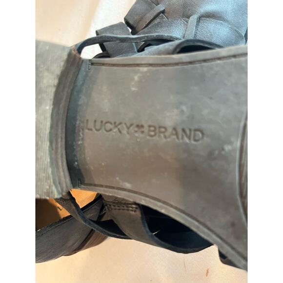 Lucky Brand Black Preekah Leather Bootie 8M / 38.5 - Picture 4 of 7